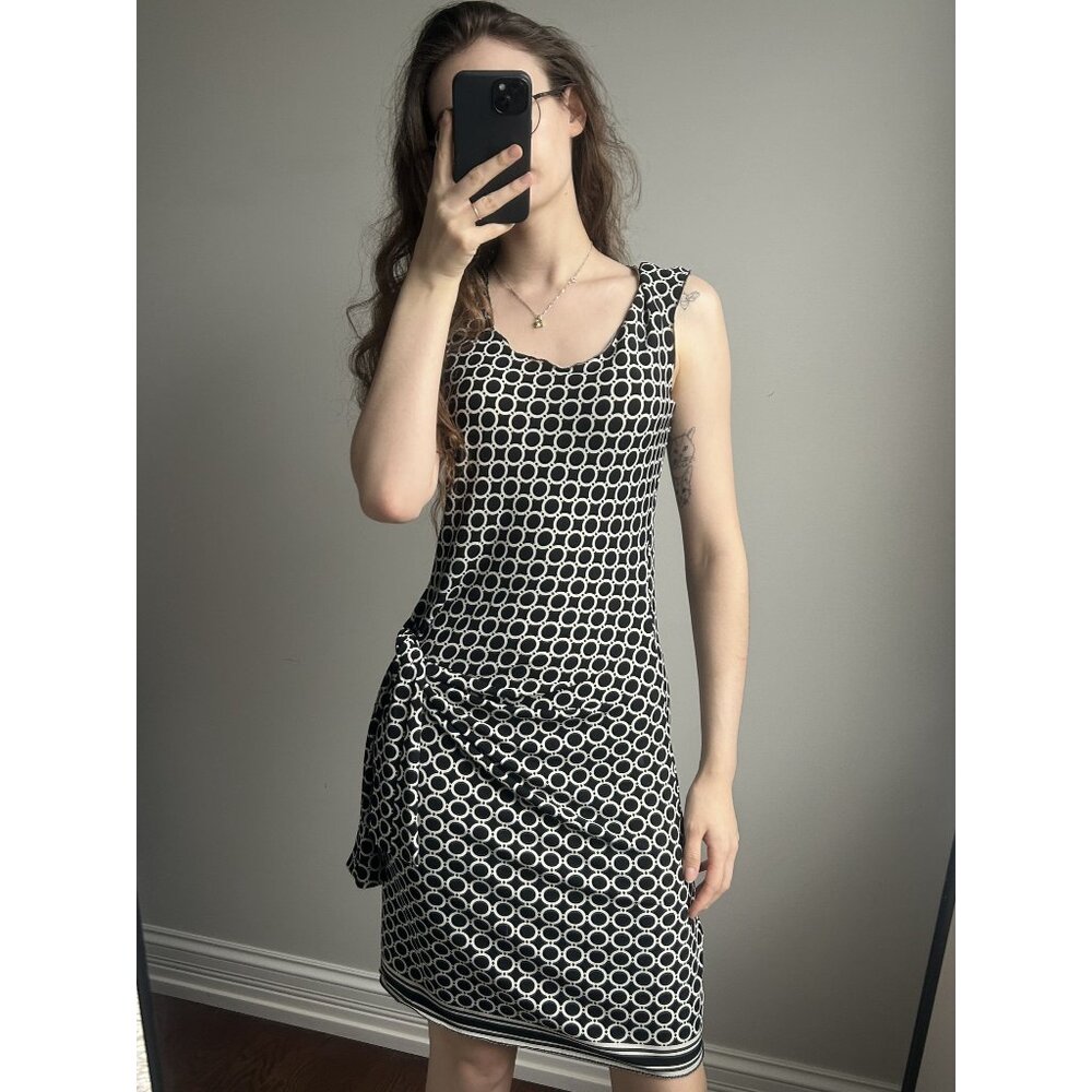 Max Studio Black & White Retro Dress Size Small – Mod Chic Fit & Flare Everyday